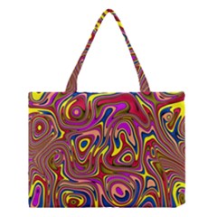 Abstract Shimmering Multicolor Swirly Medium Tote Bag by designworld65