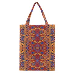 Oriental Watercolor Ornaments Kaleidoscope Mosaic Classic Tote Bag by EDDArt