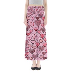 Artistic Valentine Hearts Maxi Skirts by BubbSnugg