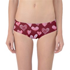 Watercolor Valentine s Day Hearts Classic Bikini Bottoms