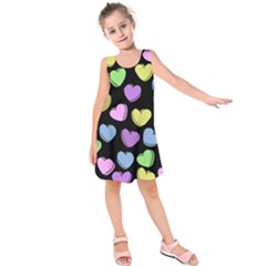 Valentine s Hearts Kids  Sleeveless Dress by BubbSnugg