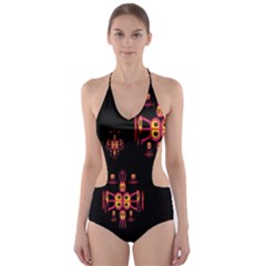 Alphabet Shirtjhjervbretili Cut-out One Piece Swimsuit by MRTACPANS