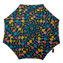 Colorful Floral Pattern Hook Handle Umbrellas (large) by DanaeStudio