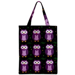 Halloween Purple Owls Pattern Classic Tote Bag by Valentinaart