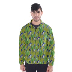 Tropical Floral Pattern Wind Breaker (men) by dflcprintsclothing