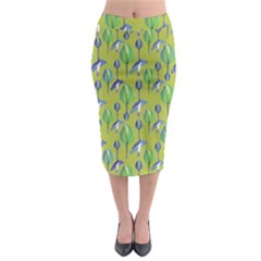 Tropical Floral Pattern Midi Pencil Skirt by dflcprintsclothing