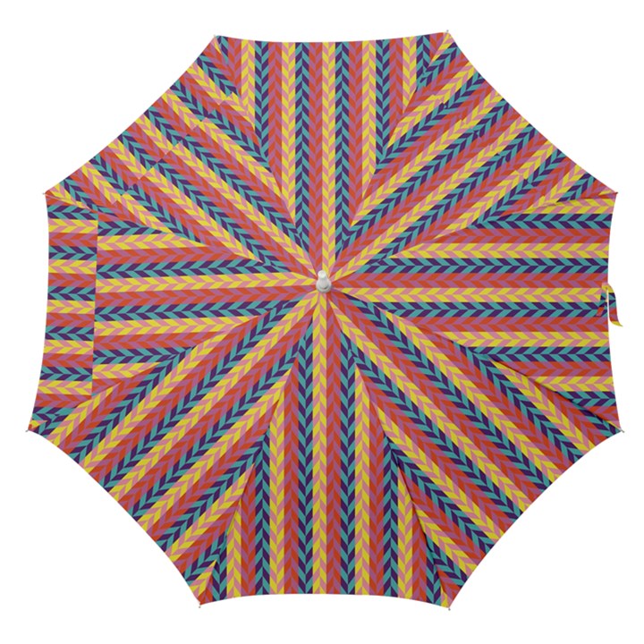 Colorful Chevron Retro Pattern Straight Umbrellas