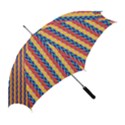 Colorful Chevron Retro Pattern Straight Umbrellas View2