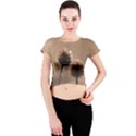 2  Verwelkte Kugeldistel Crew Neck Crop Top View1