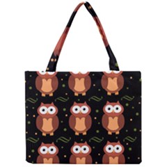 Halloween Brown Owls  Mini Tote Bag by Valentinaart
