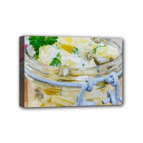 Potato Salad In A Jar On Wooden Mini Canvas 6  X 4  by wsfcow