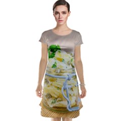 Potato Salad In A Jar On Wooden Cap Sleeve Nightdress by wsfcow