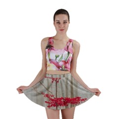 Magic Forest In Red And White Mini Skirt by wsfcow