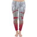 Magic forest in red and white Winter Leggings  View1