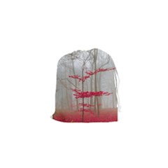 Magic Forest In Red And White Drawstring Pouches (xs)  by wsfcow