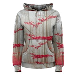 Magic Forest In Red And White Women s Pullover Hoodie by wsfcow