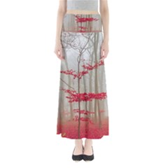 Magic Forest In Red And White Maxi Skirts by wsfcow