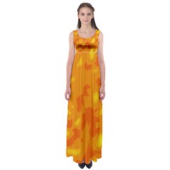 Orange Decor Empire Waist Maxi Dress by Valentinaart