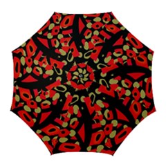 Red Artistic Design Golf Umbrellas