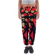 Red Artistic Design Women s Jogger Sweatpants by Valentinaart