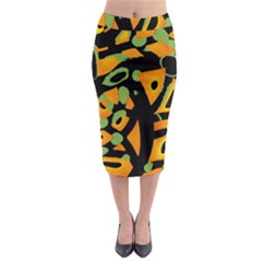 Abstract Animal Print Midi Pencil Skirt by Valentinaart