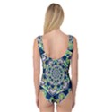 Power Spiral Polygon Blue Green White Princess Tank Leotard  View2