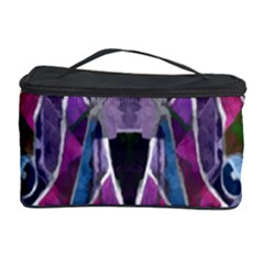 Sly Dog Modern Grunge Style Blue Pink Violet Cosmetic Storage Case by EDDArt