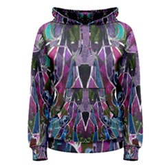 Sly Dog Modern Grunge Style Blue Pink Violet Women s Pullover Hoodie by EDDArt