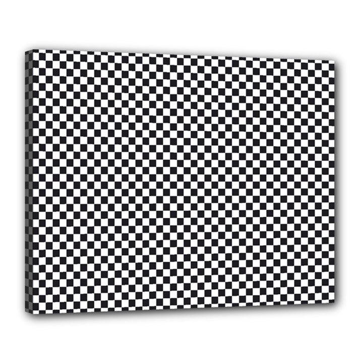 Sports Racing Chess Squares Black White Canvas 20  x 16 