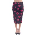 Pattern Of Vampire Mouths And Fangs Midi Pencil Skirt View1