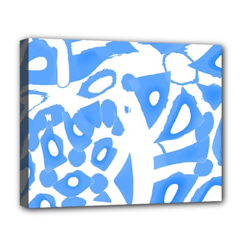 Blue Summer Design Deluxe Canvas 20  X 16   by Valentinaart