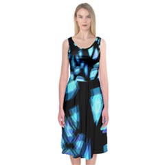 Blue Light Midi Sleeveless Dress by Valentinaart