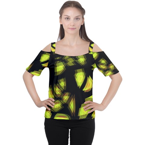 Yellow Light Women s Cutout Shoulder Tee by Valentinaart