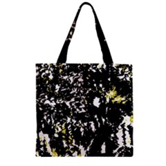 Little Bit Of Yellow Zipper Grocery Tote Bag by Valentinaart