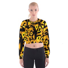 Yellow Design Women s Cropped Sweatshirt