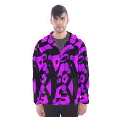 Purple Design Hooded Wind Breaker (men) by Valentinaart