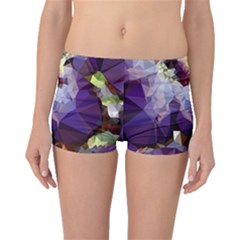 Purple Abstract Geometric Dream Boyleg Bikini Bottoms by DanaeStudio