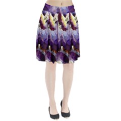 Purple Abstract Geometric Dream Pleated Skirt