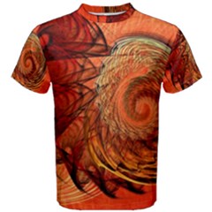 Nautilus Shell Abstract Fractal Men s Cotton Tee by designworld65