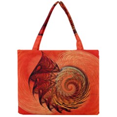 Nautilus Shell Abstract Fractal Mini Tote Bag