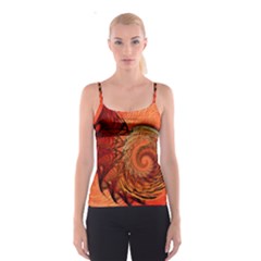 Nautilus Shell Abstract Fractal Spaghetti Strap Top