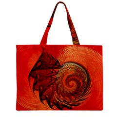 Nautilus Shell Abstract Fractal Zipper Mini Tote Bag