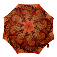 Nautilus Shell Abstract Fractal Hook Handle Umbrellas (Small)