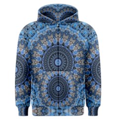 Feel Blue Mandala Men s Zipper Hoodie by designworld65