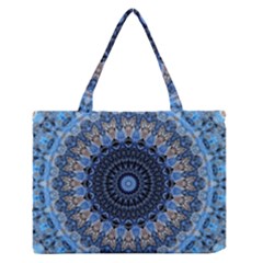 Feel Blue Mandala Medium Zipper Tote Bag