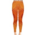 Lotus Fractal Flower Orange Yellow Leggings  View1