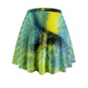 Light Blue Yellow Abstract Fractal Mini Flare Skirt View2