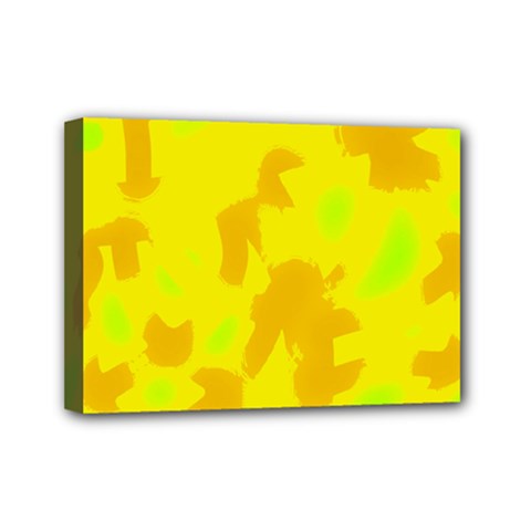 Simple Yellow Mini Canvas 7  X 5  by Valentinaart