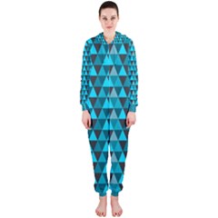 Blue Triangles Hooded Jumpsuit (ladies) 