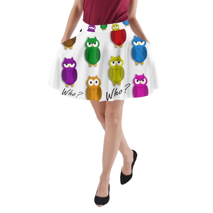 Cute owls - Who? A-Line Pocket Skirt